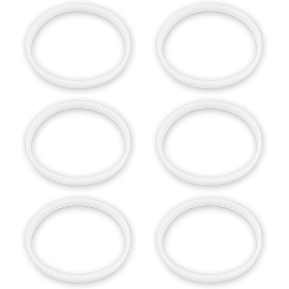 6 Pack Rubber Gaskets Replacement Seal White O-Ring for Juicer Blender Cups Parts Seals BL770 Small