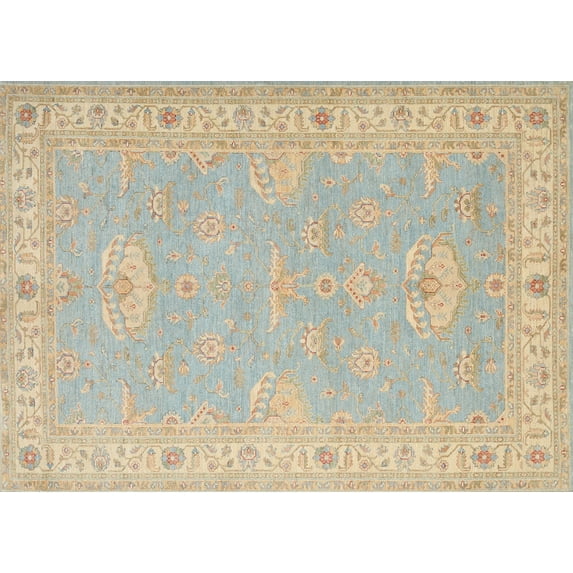 Ahgly Company Indoor Rectangle Traditional Tan Brown Oriental Area Rugs, 5' x 8'