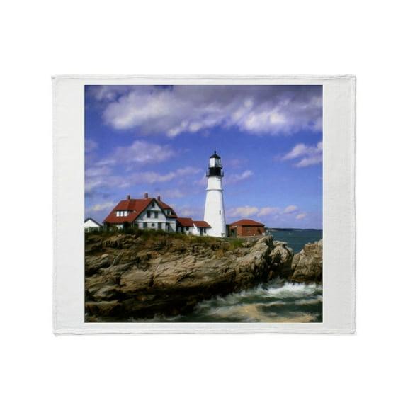 CafePress - Maine Lighthouse Throw Blanket - Soft Fleece Throw Blanket, 50"x60" for All Ages