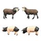 thumbnail image 1 of 4 x modelo de juguete decorativo, animales de granja, de acción de simulación para adorno, decoración para hogar, juguetes educativos para niños perfke Mini juguetes de animales, 1 of 6