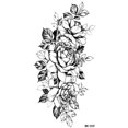 thumbnail image 2 of Tatuajes temporales para hombres, mujeres y adultos. Tatuajes abstractos con rosas., 2 of 2