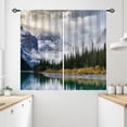 thumbnail image 1 of Mid Century Vintage Valances Set for Kitchen, Mid Century 1950s Abstract Atomic Vintage Stars Orange Home Decor Rod Pocket Window Drapes for Living Room Dining Room Office 52x18 Inch + 27x24 Inch X 2, 1 of 6