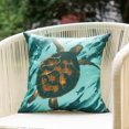 thumbnail image 6 of Mainstays 2-pack Coastal Turtle Reversible Outdoor Throw Pillow, 16 inch, Blue, 6 of 6