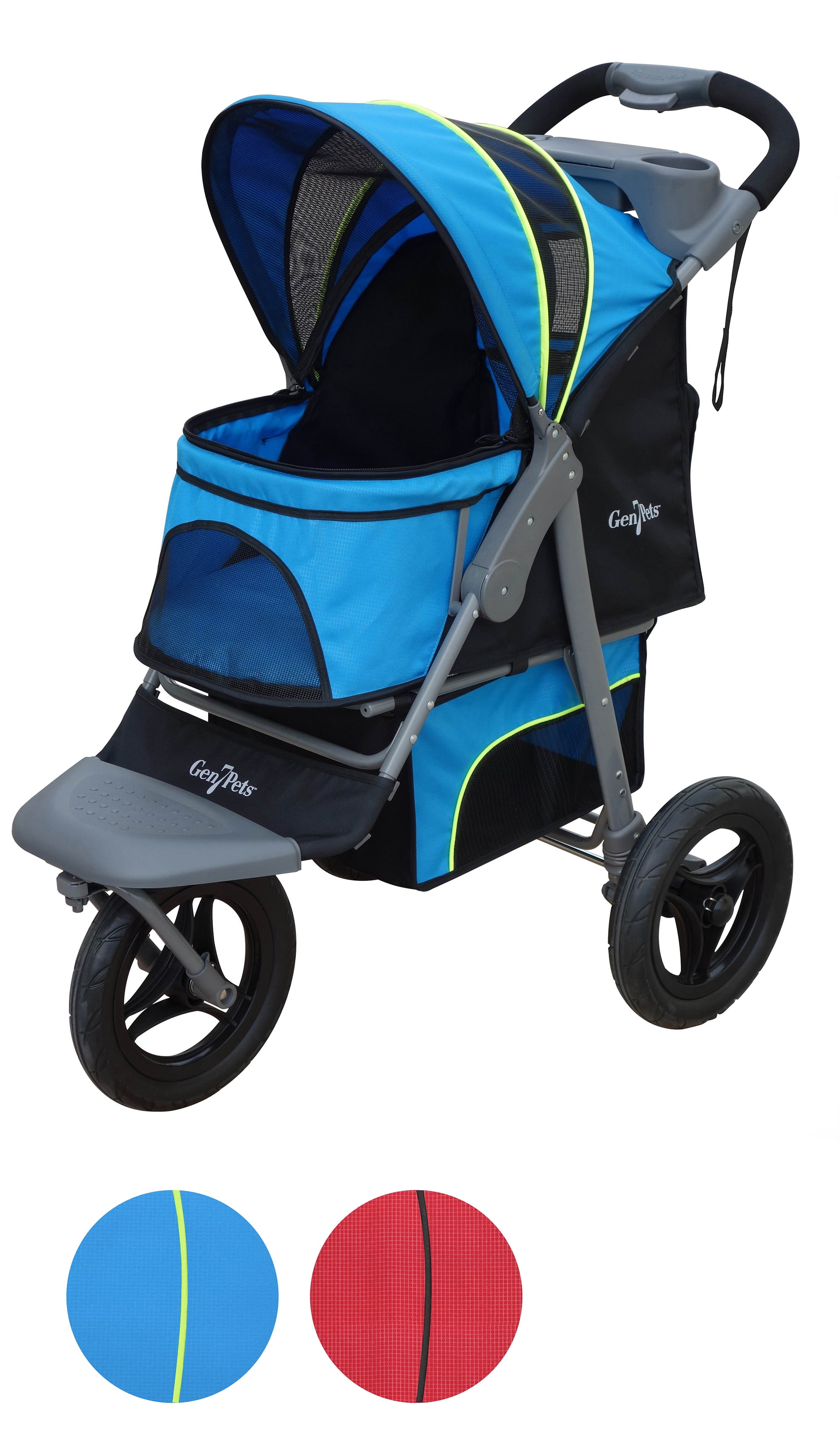 blue dog stroller