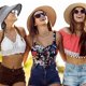 thumbnail image 5 of Sombrero de paja enrollable con ala ancha y visera solar para mujer con protección solar UPF 50+, 5 of 5