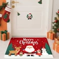 thumbnail image 5 of 3PCS Kitchen Mat set, Welcome Door Flannel Rug,Home Decor for Front Door,Kitchen, Bathroom, Merry Christmas Santa Claus Reindeer ,Great gift for Family and Friends., 5 of 9