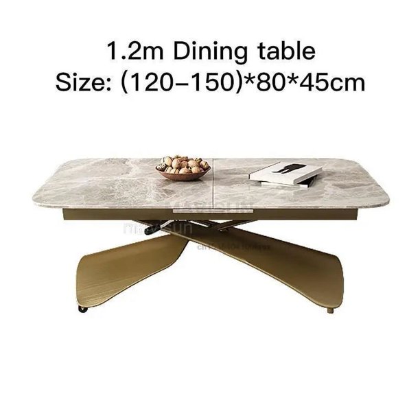Light Luxury Lifting Dining Table Transformer Table For Living Room ...