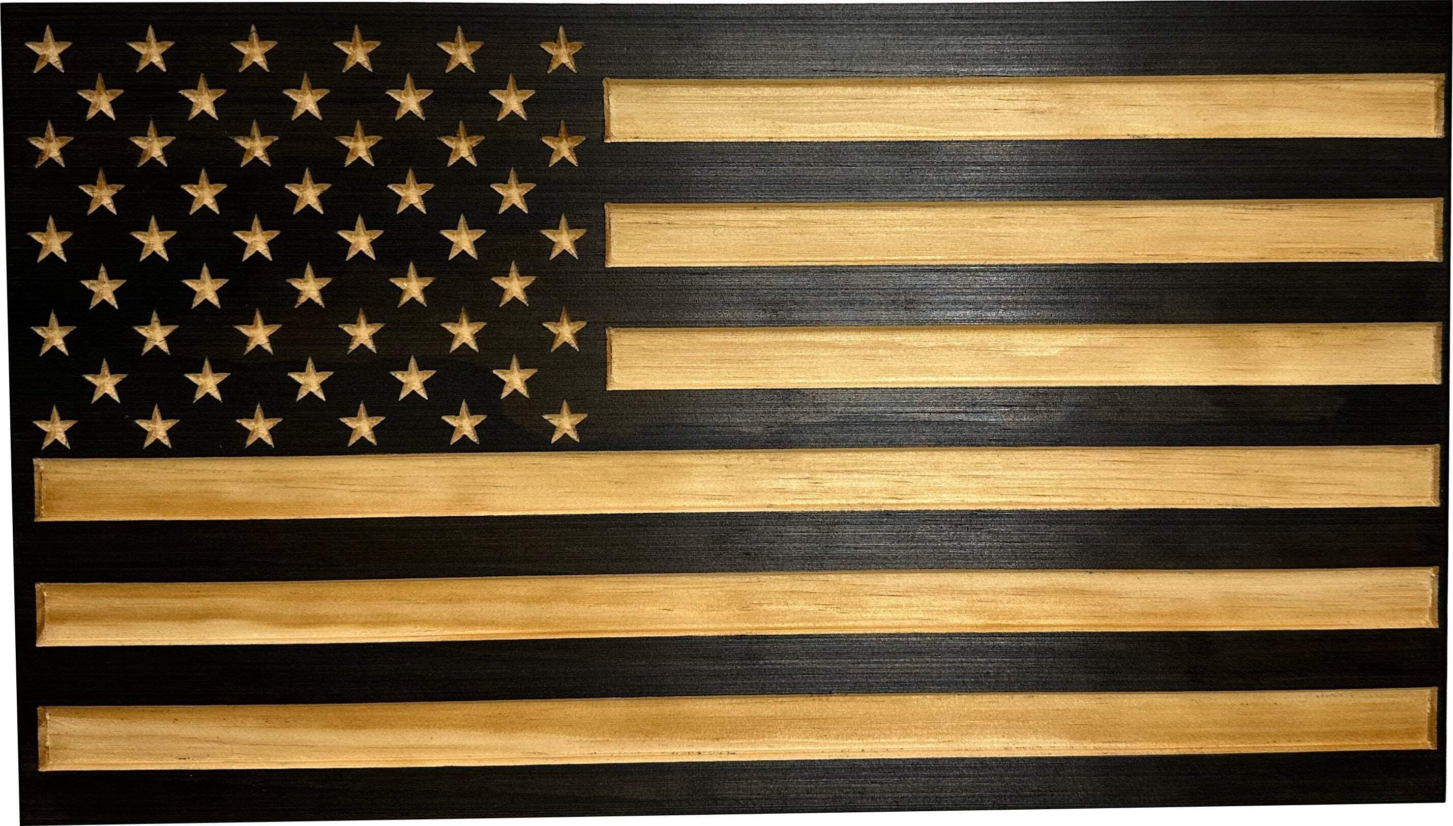 Bellewood Designs Carved American Flag Gun Safe Wall Decor - Securely Store Your Firearm In Plain Sight