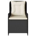 thumbnail image 3 of vidaXL Chaises de Jardin Inclinables 2 Pcs Noir Rotin Poly, 3 of 5