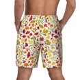 thumbnail image 2 of Lsque Mens Swim Trunks Colorful Leaves Pattern - Bathing Suit Compression Liner - Beach Swim Shorts Swimwear - (S-3XL) - Stretch Quick Dry -Medium, 2 of 9
