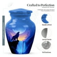 thumbnail image 2 of MUKTIVE Waterfall Keepsake Burial Urns for Human Ashes Adult Man, Mini Aqua Blue Burial Urns for Human Ashes Adult Female, Tiny Wolf Urn, Mini Moon Portable Urn for Travel, 3 Inch, 2 of 7