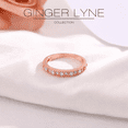 thumbnail image 2 of Alessia Wedding Band for Women Sterling Silver CZ Anniversary Half Eternity Band Stackable by Ginger Lyne, 2 of 5