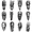 1A-A3X1, variant on Waterproof Tattoo Stickers Portrait Design Decorative Temporary Tattoos for Men Women Parties