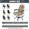 thumbnail image 6 of FKELYI Red Rose Leaf Print Office Chair Cover Computer Chair Covers Removable Chair Protector Slipcover Stretch Fabric Boss Chair Covers for Home Office, Small, 6 of 6