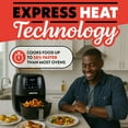 thumbnail image 3 of Gourmia 4 Qt Air Fryer, 12 Presets, Digital Display, FryForce 360°, Compact, Black, 3 of 11