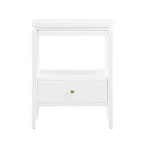 Comfort Pointe Opava White Wood 1-drawer Nightstand with Floating Style Top
