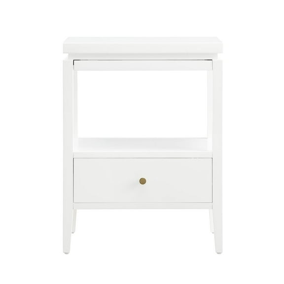 Comfort Pointe Opava White Wood 1-drawer Nightstand with Floating Style Top