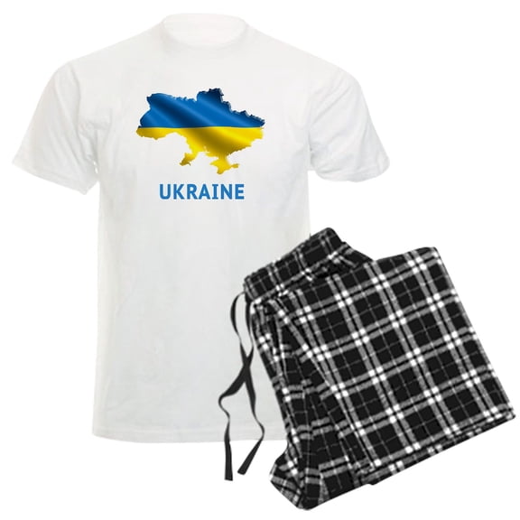 CafePress - Cool Ukraine Flag Ukrainian Pride Native H Pajamas - Men's Light Loose Fit Cotton Pajama Set