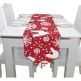 thumbnail image 4 of Coolnut 13"x70" Table Runner, Christmas Snowflakes Chicken Washable Table Cloth Runner for Holiday Home Wedding Table Top Decoration, 4 of 5