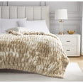 thumbnail image 2 of Nanshing Allea Plush Throw Blanket, Taupe, 50" x 60", 2 of 7