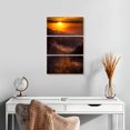 thumbnail image 2 of Elephant Stock Stunning Morton Sunset Wall Art - Vertical Multi Panel Canvas - Living Room Wall Decor - Nature Multi Panel - Brown And Orange Decor - 14" x 23", 2 of 4