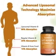 thumbnail image 2 of Super B Complex Vitamins - with B1, B2, B3, B5, B6, B12 - Supports energy, boosts immunity, and promotes metabolism - 120 Capsules, 2 of 8