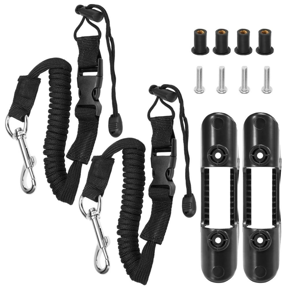 Kayak Paddle Holders Kayak Adjustable Safety Paddle Leashes Deck