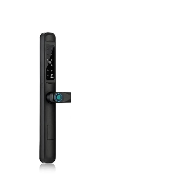 Serrure de Porte Électronique Intelligente Sans Clé Étanche Extérieure Finrprint TUYA APP RFID Code, Aluminium/s Coulissant, Intelligent et Pratique