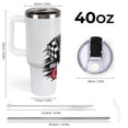 thumbnail image 2 of Wishtime Racing Stainless Steel Tumbler with Handle and Straw Lid for Water 40 oz for Car Reusable, 2 of 8