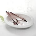 thumbnail image 4 of Lillian Cutlery Combo Box, Pebbled Polished Rose Gold, Heavyweight Plastic, Premium Tablesettings, 160ct, High Count, 4 of 5