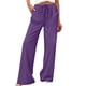 thumbnail image 1 of Pantalones de Lino Mujeres de Verano de Color Sólido Estirado-Cintura Casual Pantalones Rectos con Mezcla de Lino de Algodón Suave, Pantalones Transpirables de Longitud de Tobillo para Diario, 1 of 8