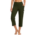 thumbnail image 6 of Women's Yoga Pants Workout Leggings Flare Casual Lounge Pants with Pockets High Waist and Tummy Control, L, 6 of 6