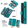 thumbnail image 2 of ELEHOLD Flip Leather Wallet Case for Samsung Galaxy S23 with Large Capacity 13 Card Slots Zipper Pocket Kickstand Magnetic Detachable Case Crossbody Shoulder Strap Shockproof Protective,Blue, 2 of 8