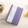 thumbnail image 4 of CoreLiving Professional A5 Spiral Journal Notebook Hardcover College Ruled Lined 200 Pages 6.3"x8.6" for Writing Taking Notes at Work Women Men Purple, 4 of 9