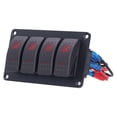 thumbnail image 2 of Toggle Panel, Waterproof Rocker Switch, Durable Practical Yachts For Vehicles Ships  Blue Light,Red Light,Orange Light,Green Light, 2 of 8