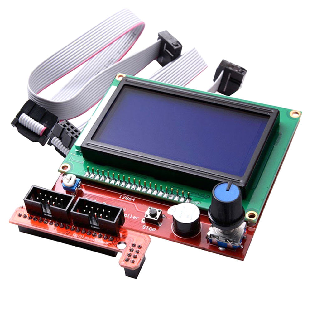 Display Kit with 12864 LCD and Controller 3D Printer Prusa Mendel Connection Cables and Adapters for RAMPS 1.4