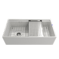 thumbnail image 3 of BOCCHI 2310 0005 Stainless Steel Colander Tray w/Black Silicone Handle Pads, 3 of 7