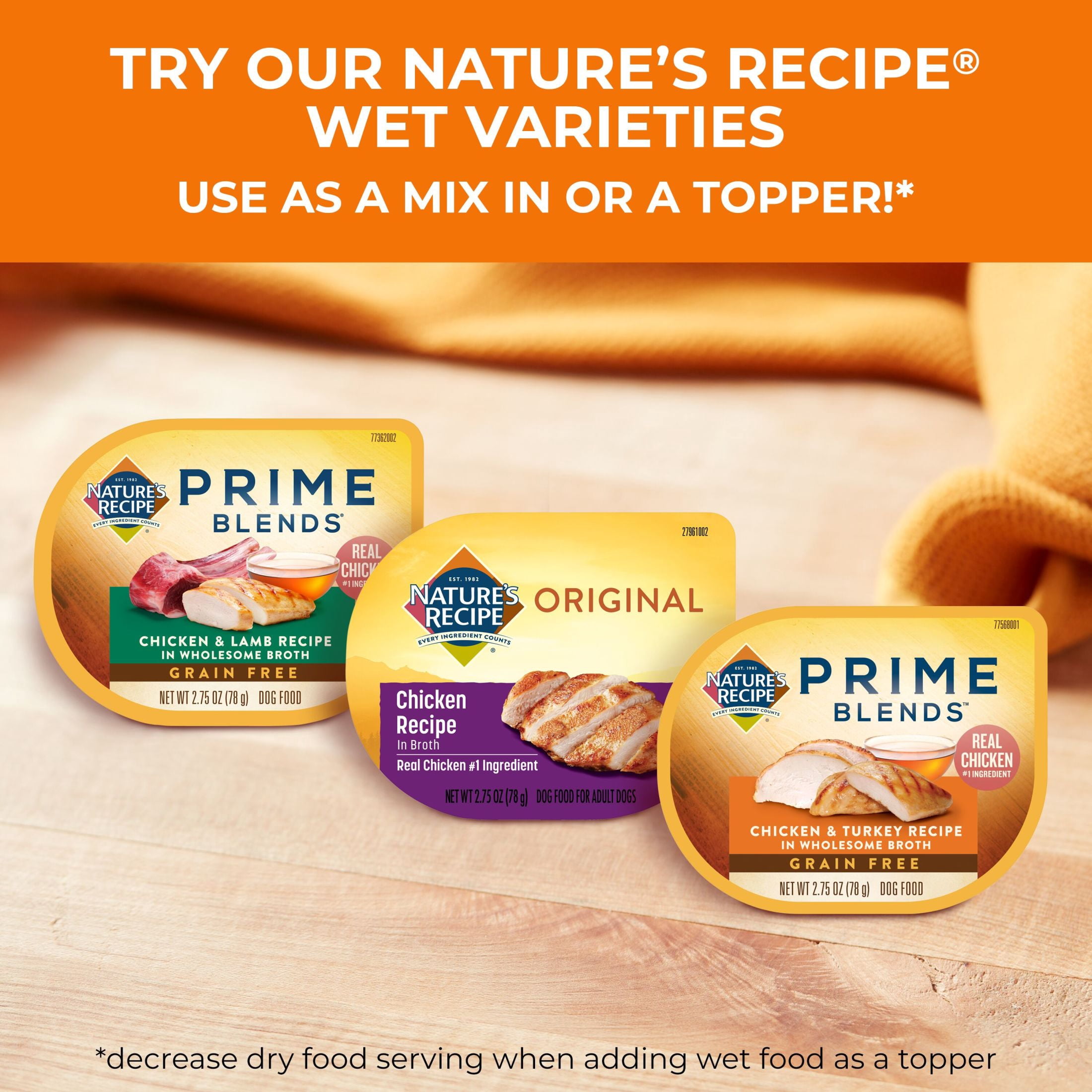 Nature’s Recipe Prime Blends Grain Free Beef, Lamb & Potato Recipe, Dry Dog Food, 24 Pounds (Packaging May Vary)
