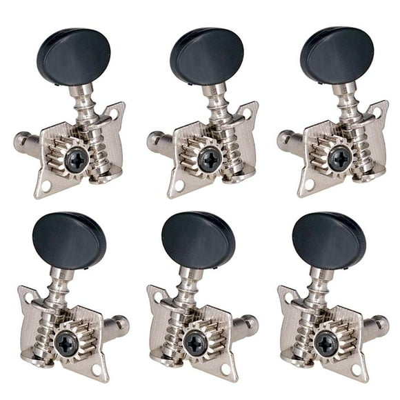6 piezas 3L 3R clavijas de afinación de clavijas de afinación de cabezales de teclas de afinación para guitarra acústica o Hugo Sintonizadores de botón de cuerda