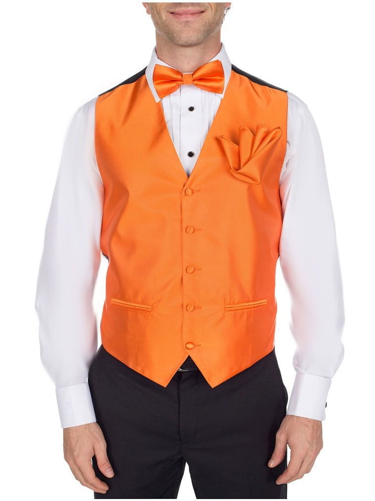 Orange dress vest deals