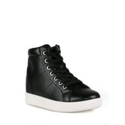 Black Wedge Sneakers - Walmart.com