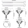 thumbnail image 2 of 4 Pcs Metal Stainless Steel Funnel, Large Small Funnel Set of 3, Food Grade Mini Funnels for Kitchen Use Filling Bottles Liquor Flask Tiny Spice Cooking Powder Water, 2 of 7