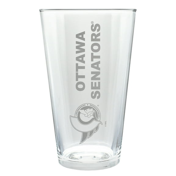 Ottawa Senators Etched 16oz. Vertical Rally Cry Pint Glass