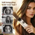 thumbnail image 3 of Cordless Hair Straightener Brush for Travel, Portable 2-in-1 Straightening with 9 Heat Settings, Fast Heating Rechargeable Flat Iron, Gift Women (White) White, 3 of 7
