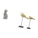 thumbnail image 5 of Figura de escritorio, estatua de gato, estatua de pájaro, adorno de animal de madera, resina, material de madera, artesanía delicada, adecuada para of, 5 of 8