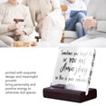 thumbnail image 4 of Gift Desk Sign, Acrylic Space Saving Wooden Base Desk Decorative Sign  for Going Away, 4 of 7