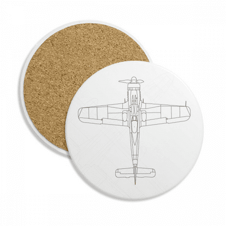 

Aircraft Line Structure Coaster Cup Mug Round Holder Absorbent Stone 2pcs
