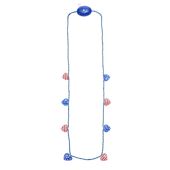 Way to Celebrate Americana Patriotic Heart Light-Up Necklace