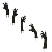 Sign, Outdoor Scary Sign, 5 Black Hands Silhouette Lawn Garden Signs with Stake for Home Party Decor