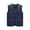 Navy Blue, variant on comerut Men Waistcoat V-Neck Sleeveless Zipper Placket Vest Coat with Multi Pockets Solid Color Windproof Warm Down Vest Jacket